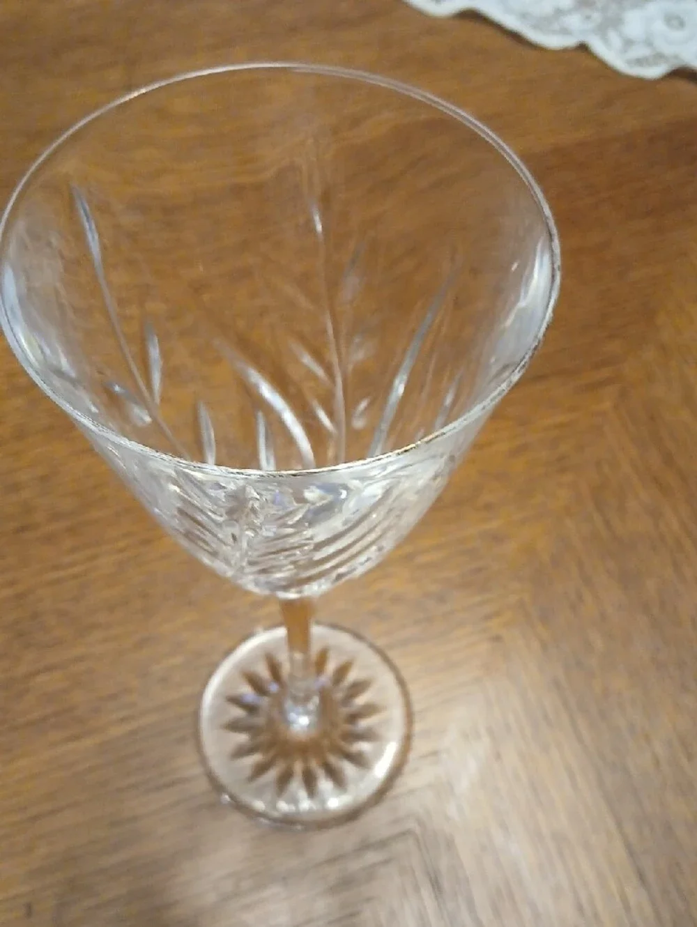 Cristal d'Arques-Durand Crystal Wine Goblet, Cassandra Pattern